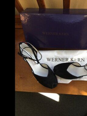 Werner Kern black suede latin/ballroom dance shoes - size 8